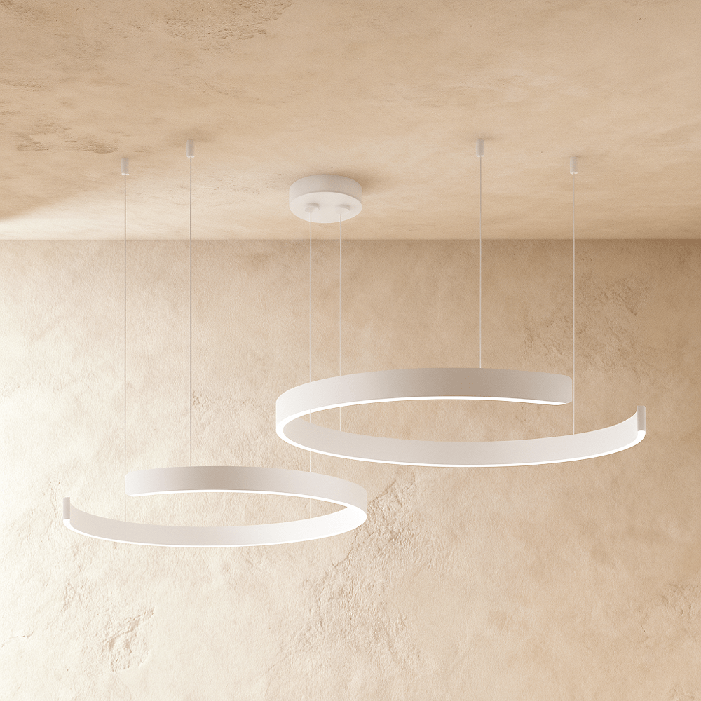 Freyza - HaloSphere | Modern Adjustable LED Ring Chandelier Light Fixture