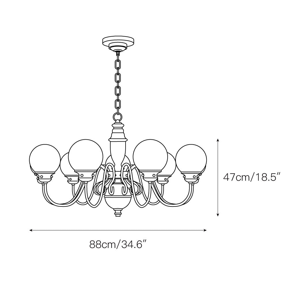 Freyza | Ciphaen Postmodern Luxury Brass Glass Chandelier – Modern Dining Room Living Room