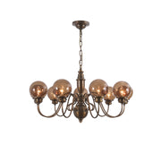Freyza | Ciphaen Postmodern Luxury Brass Glass Chandelier – Modern Dining Room Living Room
