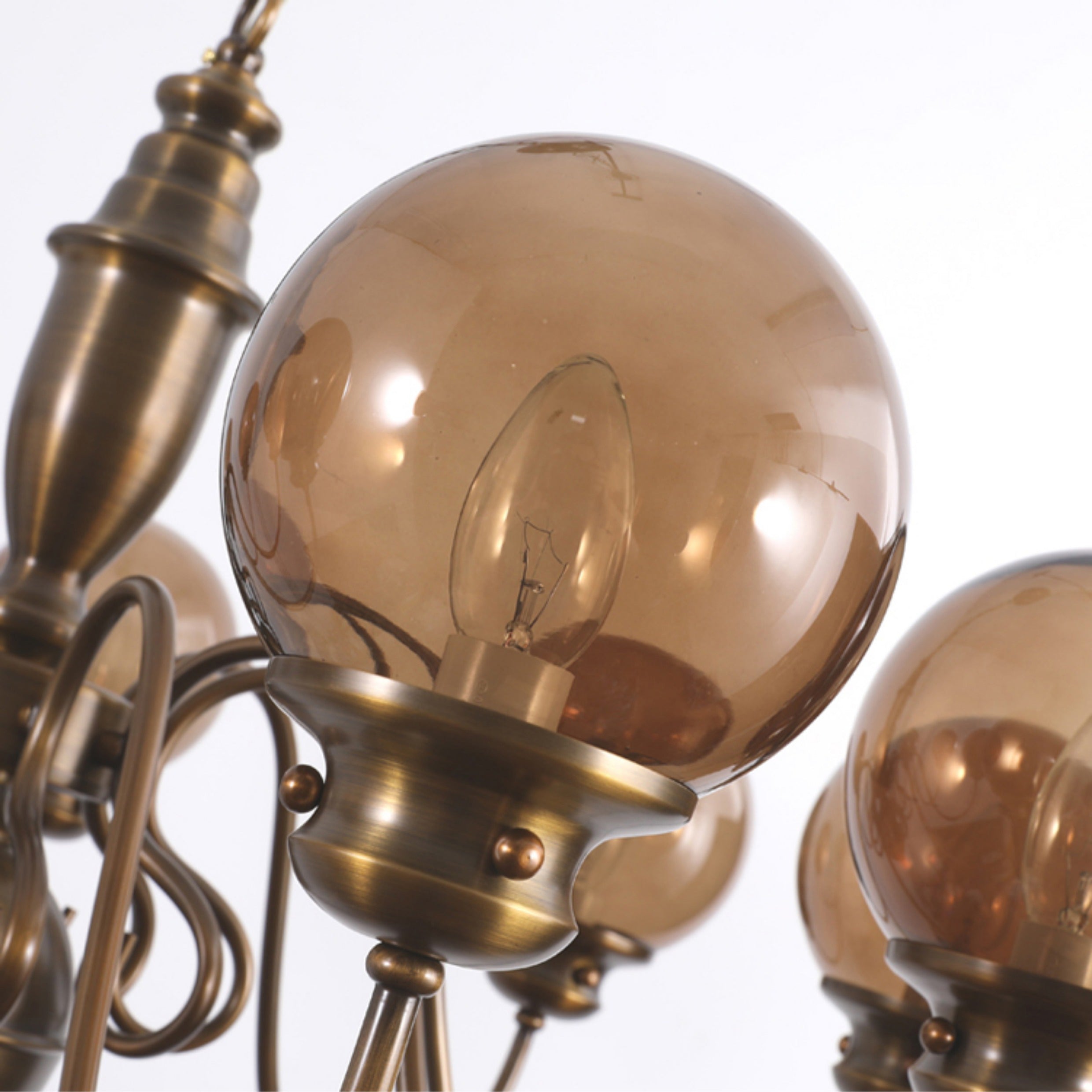 Freyza | Ciphaen Postmodern Luxury Brass Glass Chandelier – Modern Dining Room Living Room