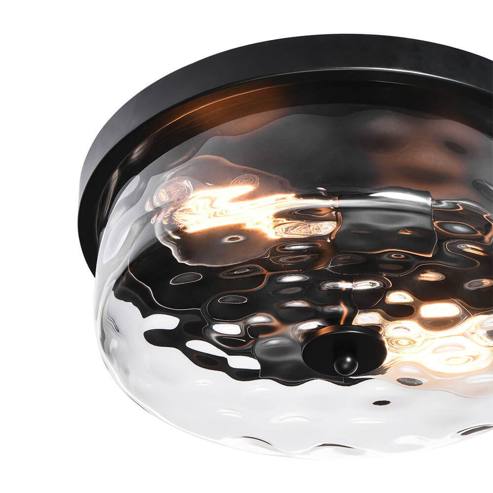 Freyza | Caelix Minimalist Glass Glass Ceiling Light – Minimalist Bedroom Living Room