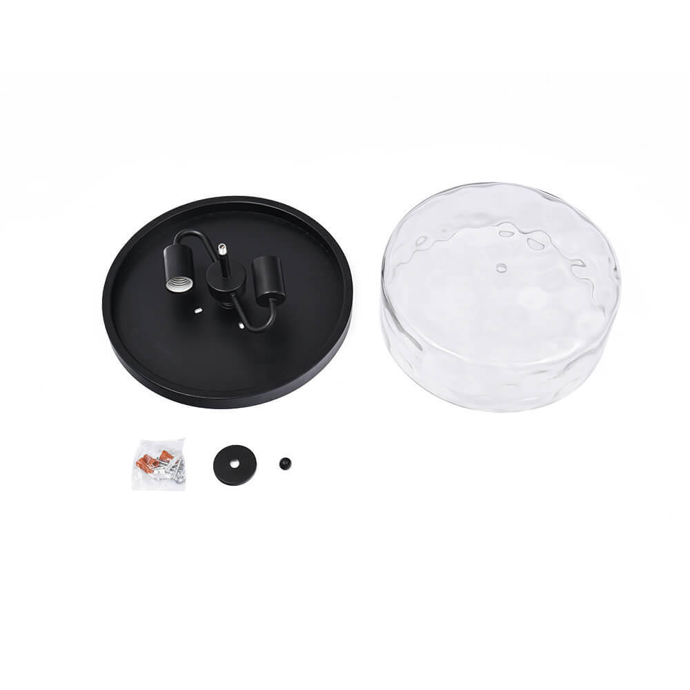 Freyza | Caelix Minimalist Glass Glass Ceiling Light – Minimalist Bedroom Living Room