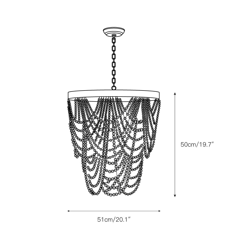 Freyza | Ordore Postmodern Luxury Wood Chandelier – Modern Dining Room Living Room