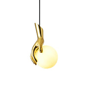 Freyza | Avnorira Hand Holding Brass Glass Pendant Light – Kitchen Dining Room