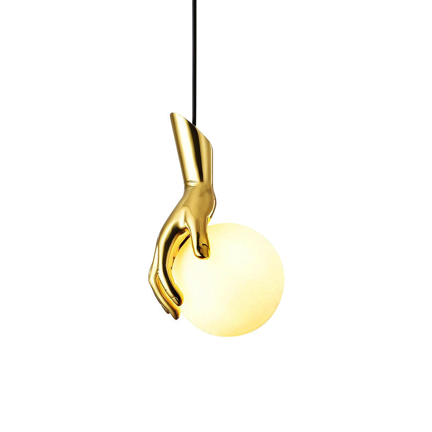 Freyza | Avnorira Hand Holding Brass Glass Pendant Light – Kitchen Dining Room