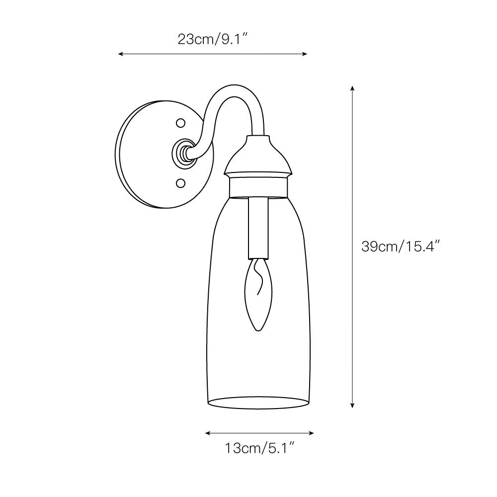 Freyza | Nydoreth Laiton Verre Cuivré Applique murale en verre cuivré – Chambre Couloir