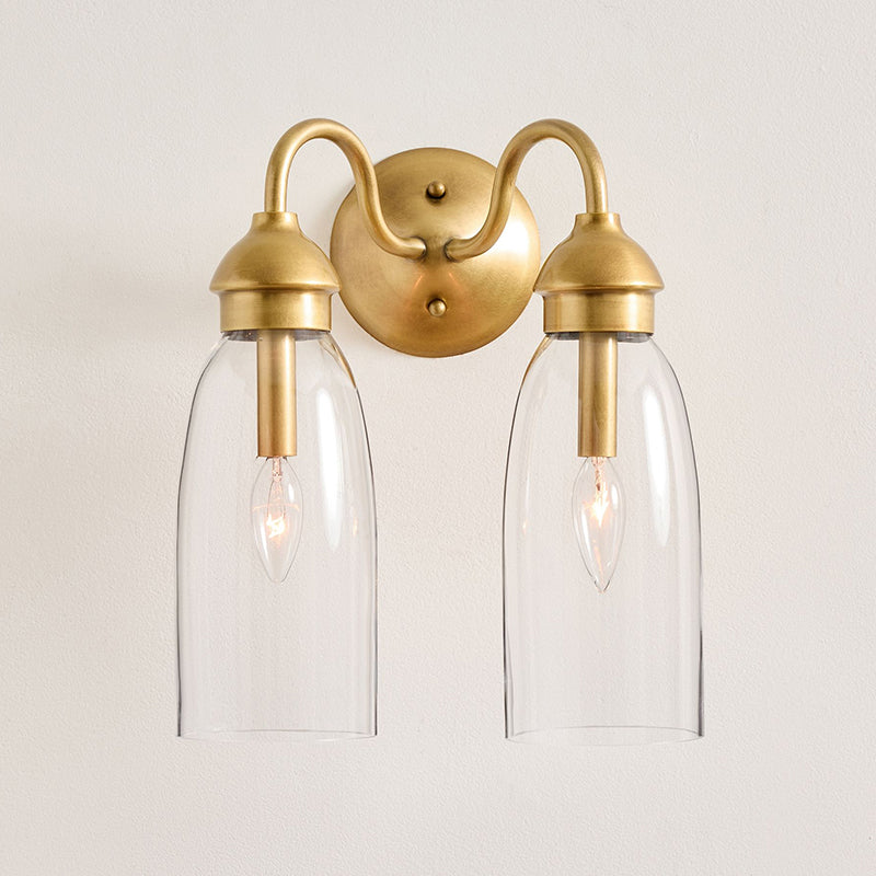 Freyza | Nydoreth Laiton Verre Cuivré Applique murale en verre cuivré – Chambre Couloir