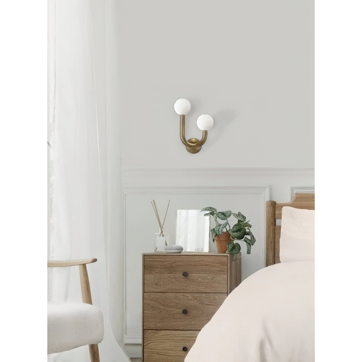 Freyza | Zoshaos Modern Brass Brass Glass Wall Light – Modern Bedroom Hallway