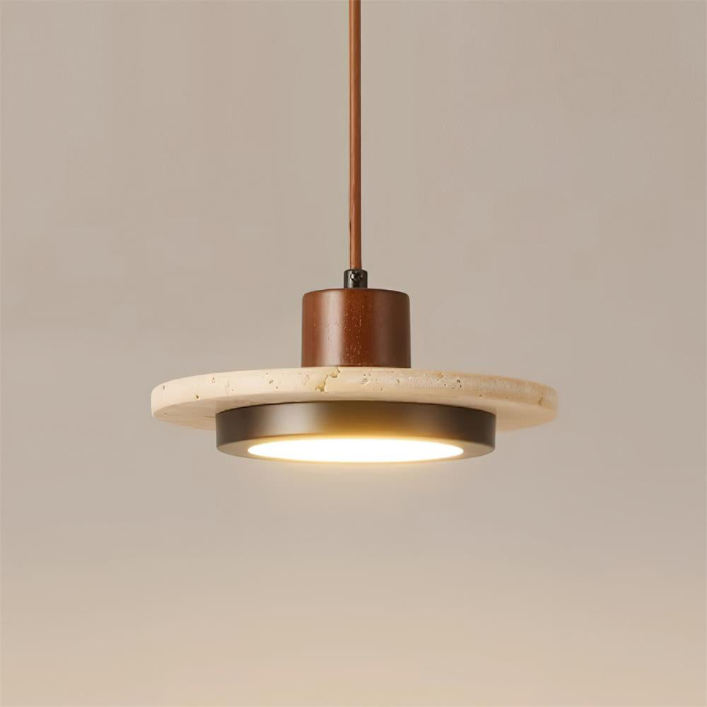 Freyza | Suspension LED en travertin Solaro – Cuisine et salle à manger
