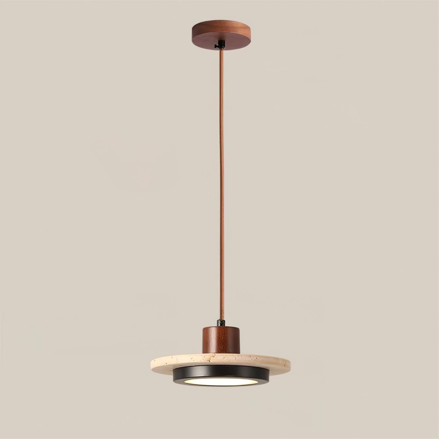 Freyza | Suspension LED en travertin Solaro – Cuisine et salle à manger