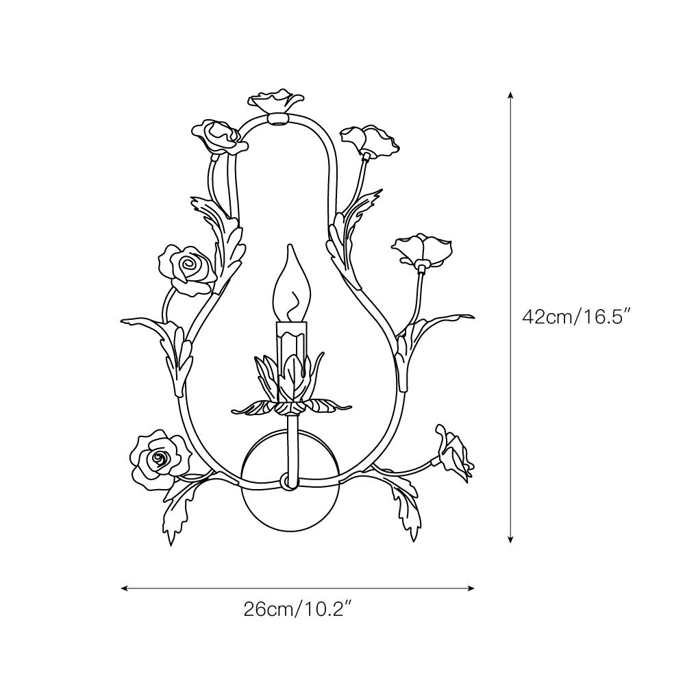 Freyza | Orvara Floral Ceramic Ceramic Wall Light – Bedroom Hallway