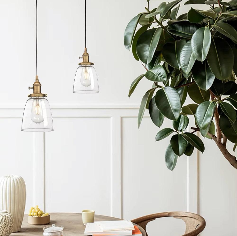 Freyza - HestiaGlow | Stylish Black Glass Kitchen Pendant Light Fixture
