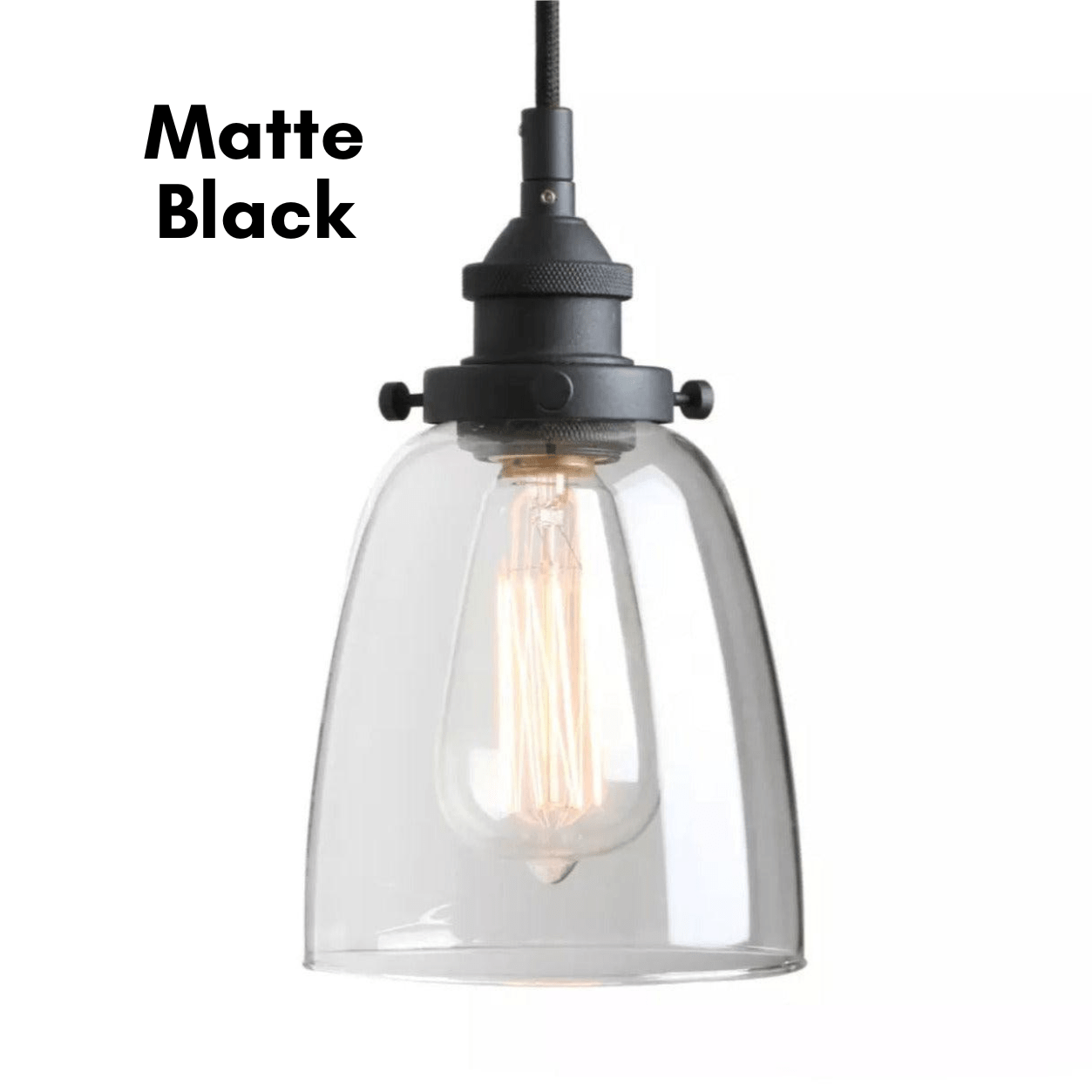 Freyza - HestiaGlow | Stylish Black Glass Kitchen Pendant Light Fixture