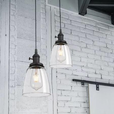 Freyza - HestiaGlow | Stylish Black Glass Kitchen Pendant Light Fixture