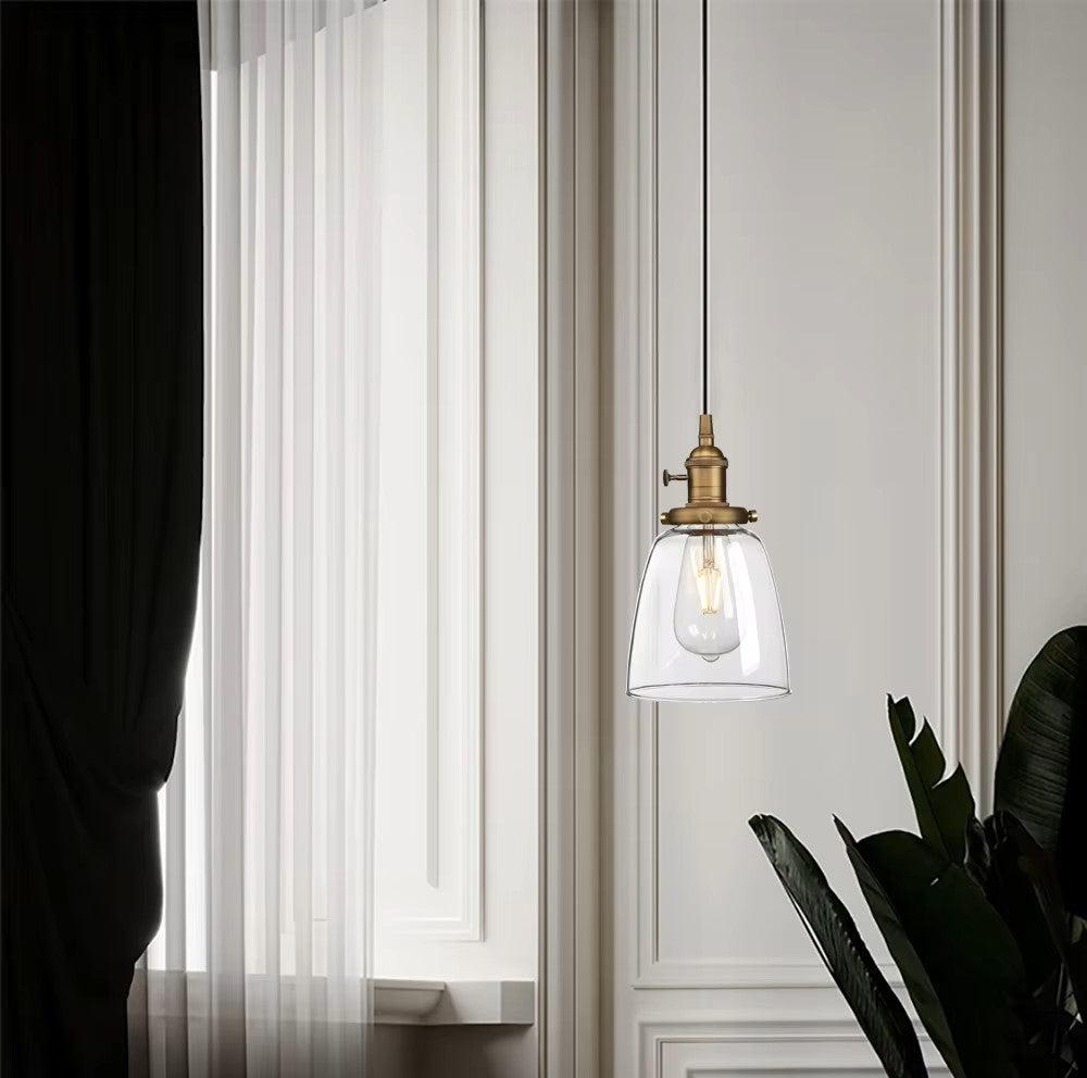Freyza - HestiaGlow | Stylish Black Glass Kitchen Pendant Light Fixture