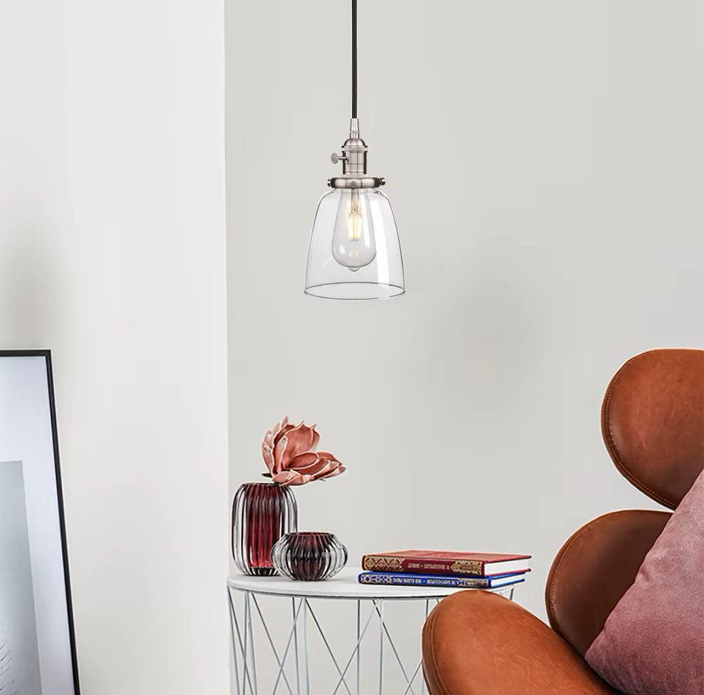 Freyza - HestiaGlow | Stylish Black Glass Kitchen Pendant Light Fixture