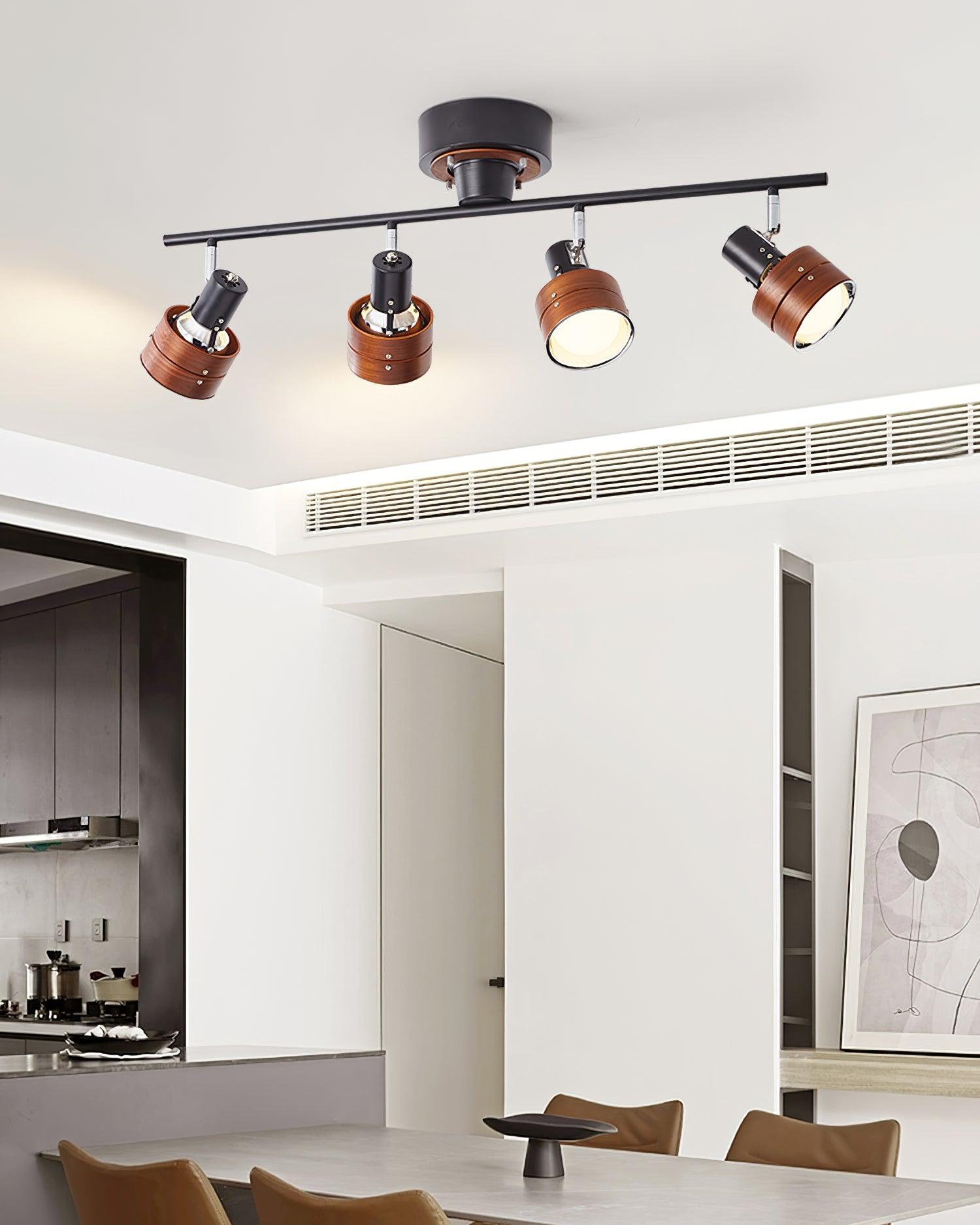 Freyza | Plafonnier Daven réglable à 4 lumières, montage affleurant – chambre, couloir, cuisine