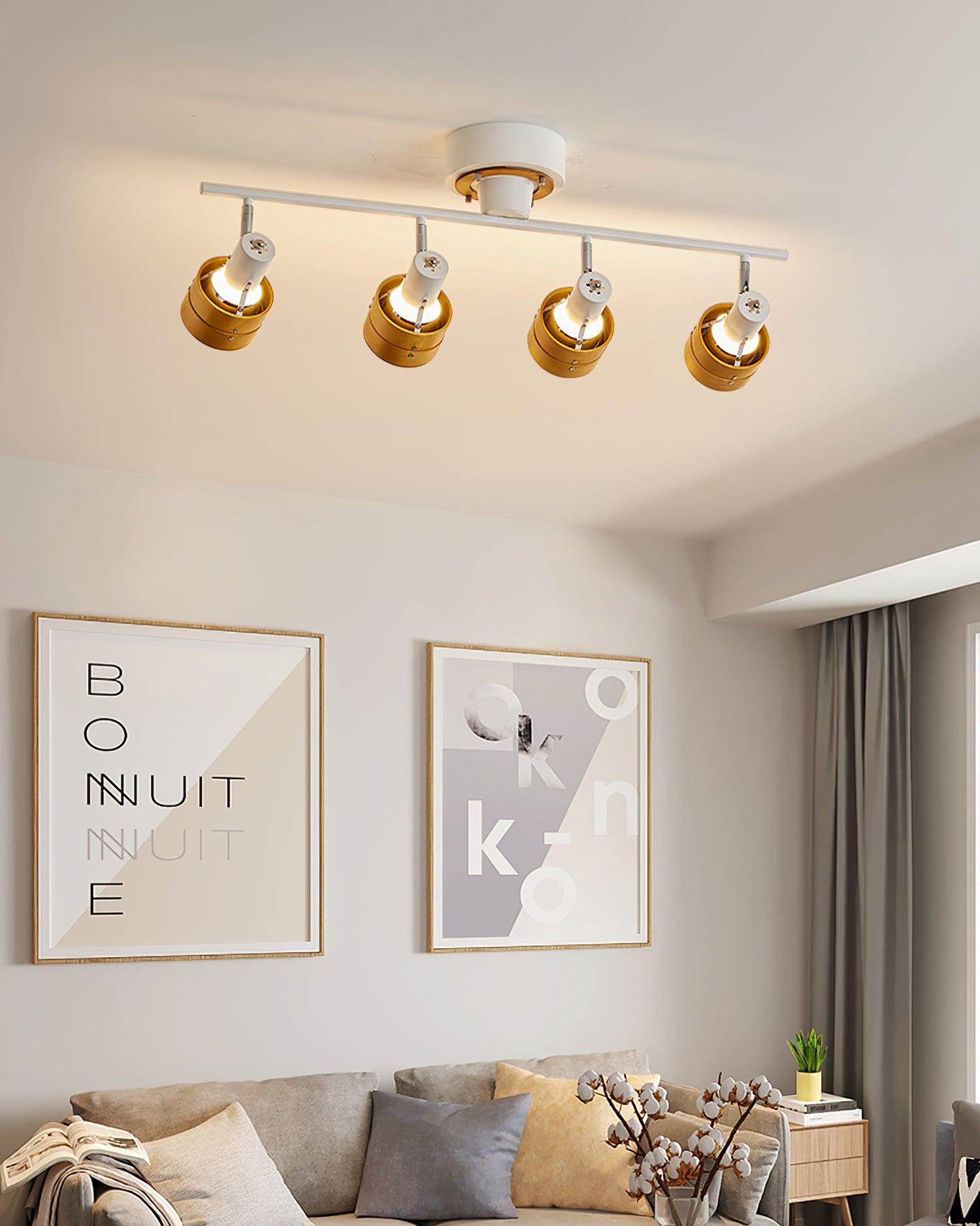 Freyza | Plafonnier Daven réglable à 4 lumières, montage affleurant – chambre, couloir, cuisine
