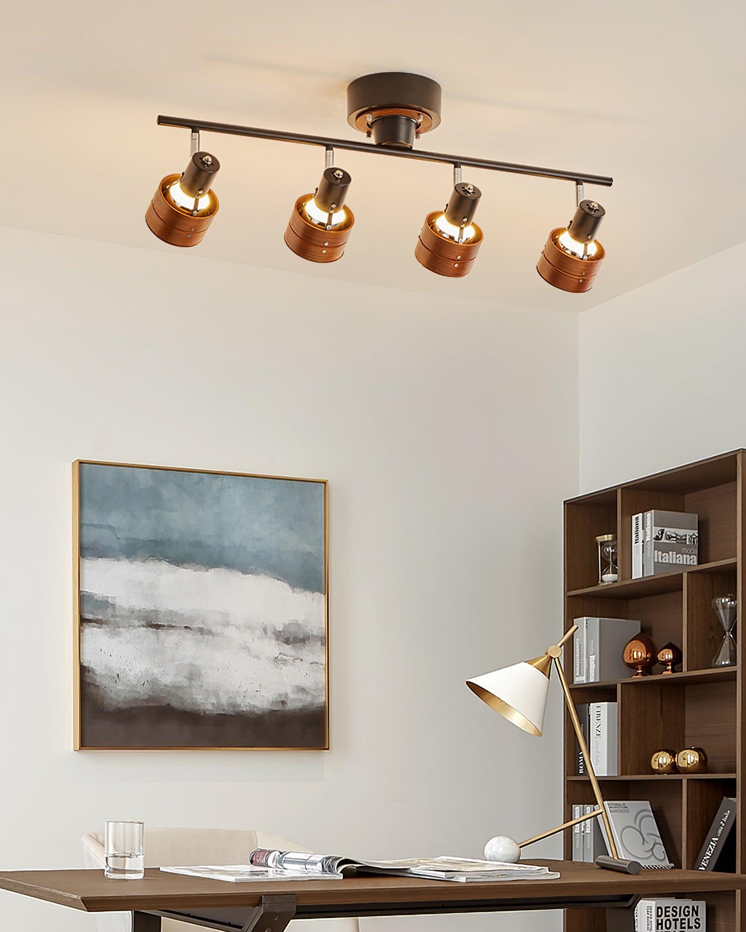 Freyza | Plafonnier Daven réglable à 4 lumières, montage affleurant – chambre, couloir, cuisine