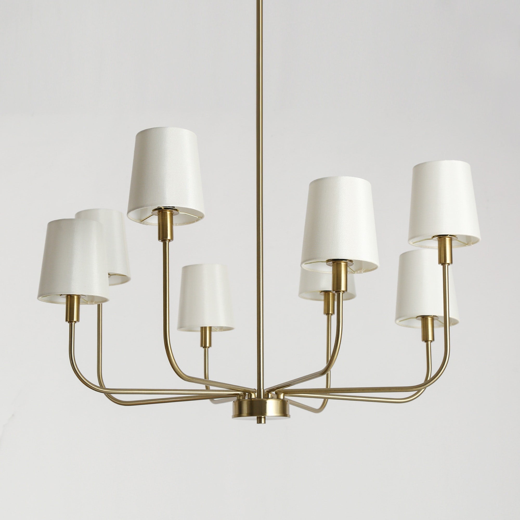 Freyza | Nysilan Vintage-Industrielle Messing-Stoff-Kronleuchter – Industrielles Esszimmer Wohnzimmer