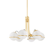Freyza | Eursorara Brass Glass Brass Glass Chandelier – Dining Room Living Room