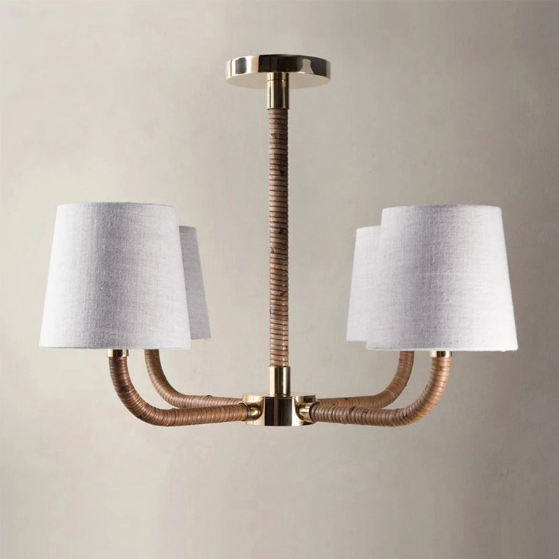 Freyza | Avdoria Vintage-Industrielle goldene Stoff-Pendelleuchte – Industrielles Esszimmer, Wohnzimmer