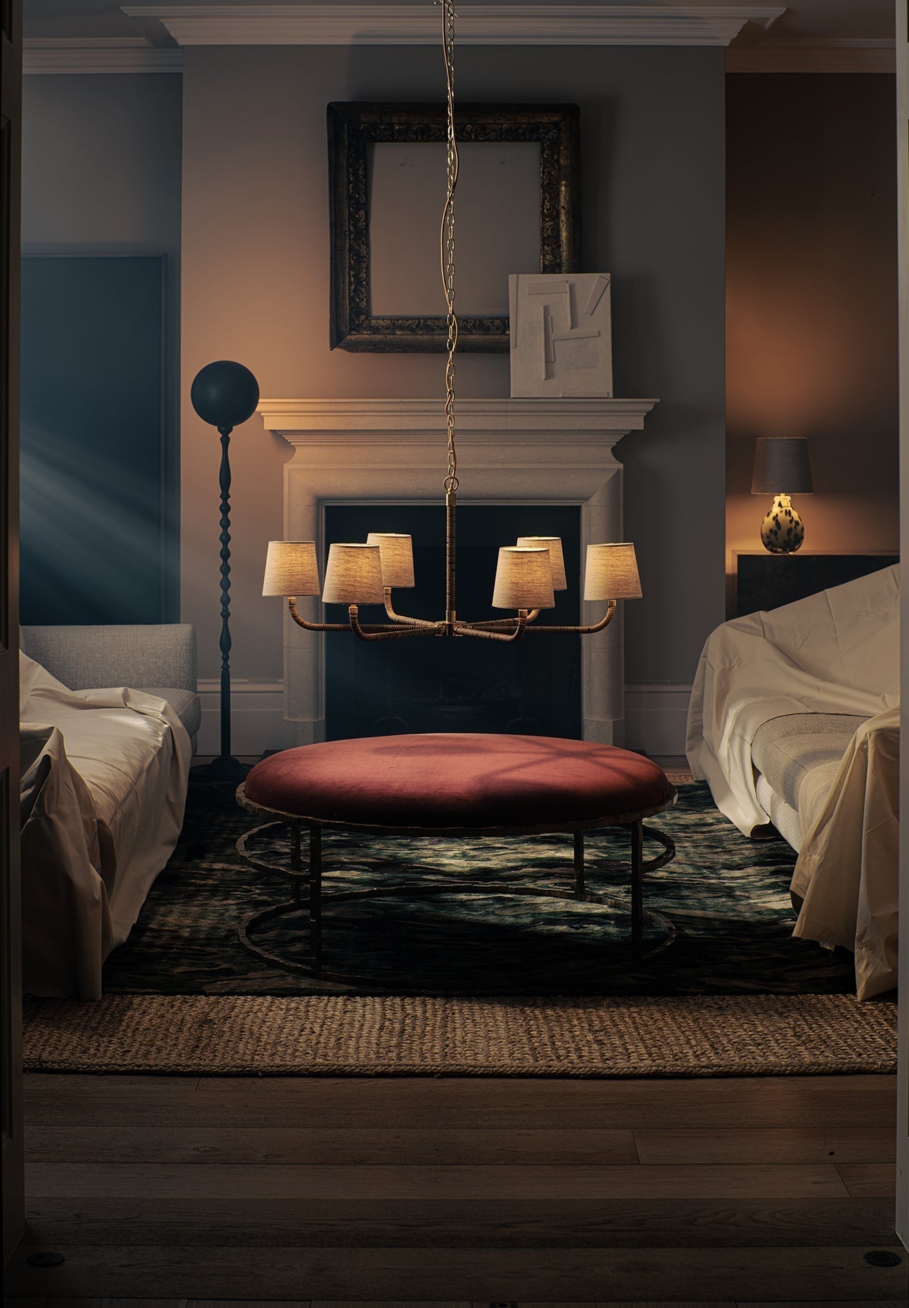 Freyza | Avdoria Vintage-Industrielle goldene Stoff-Pendelleuchte – Industrielles Esszimmer, Wohnzimmer