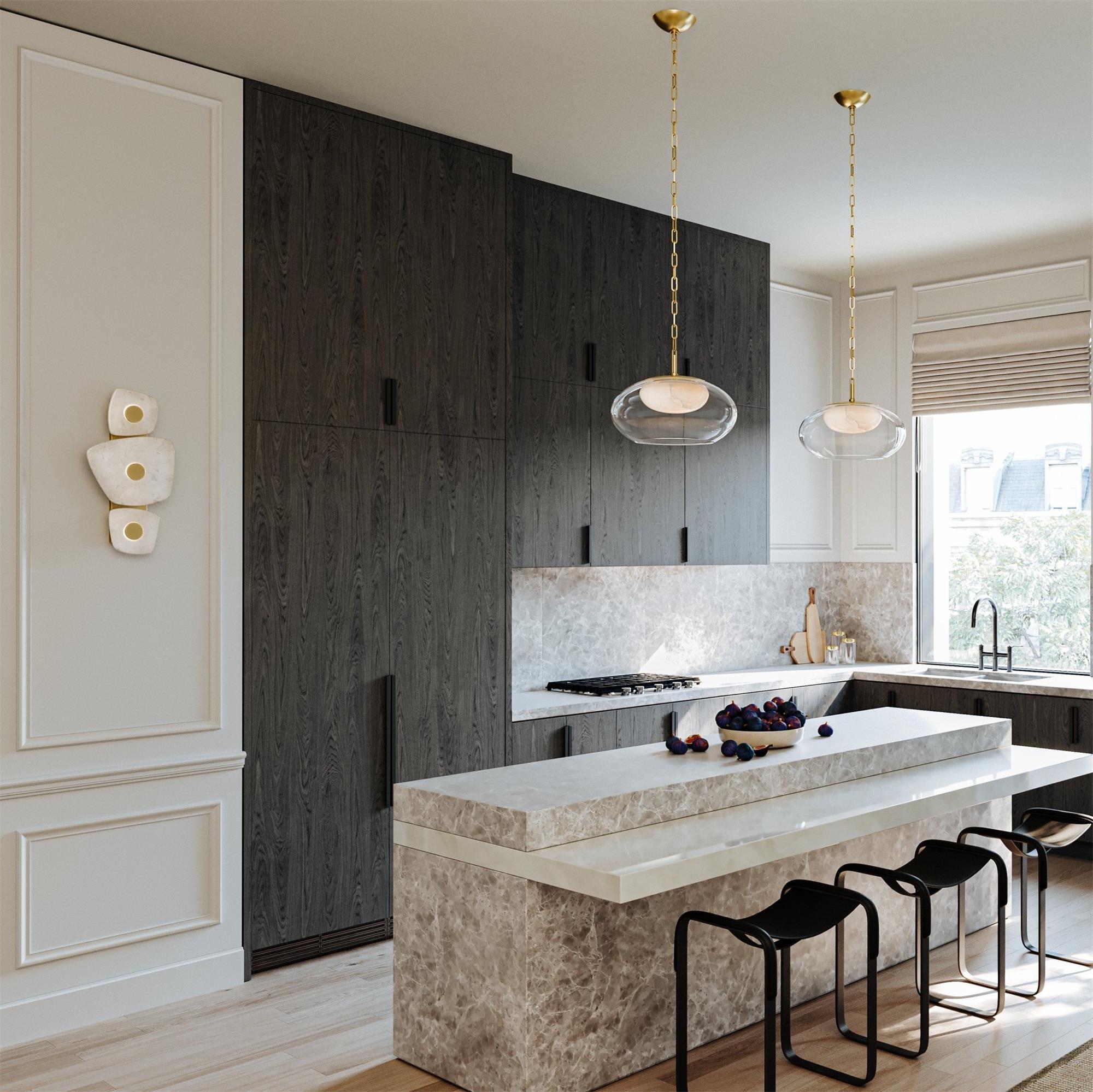 Freyza | Itheora Wandleuchte aus Messing und Alabaster – Schlafzimmer, Flur