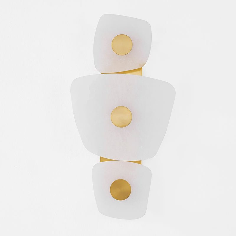 Freyza | Itheora Wandleuchte aus Messing und Alabaster – Schlafzimmer, Flur