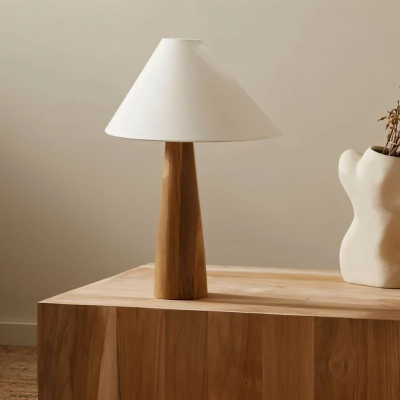 HolzaWood | Elegant Japanese Inspired Bedside Table Lamp for Cozy Atmosphere 4