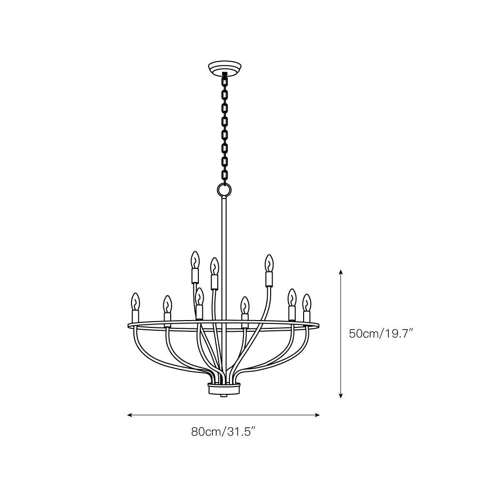 Freyza | Myphaos Vintage Industrial Brass Chandelier – Industrial Dining Room Living Room