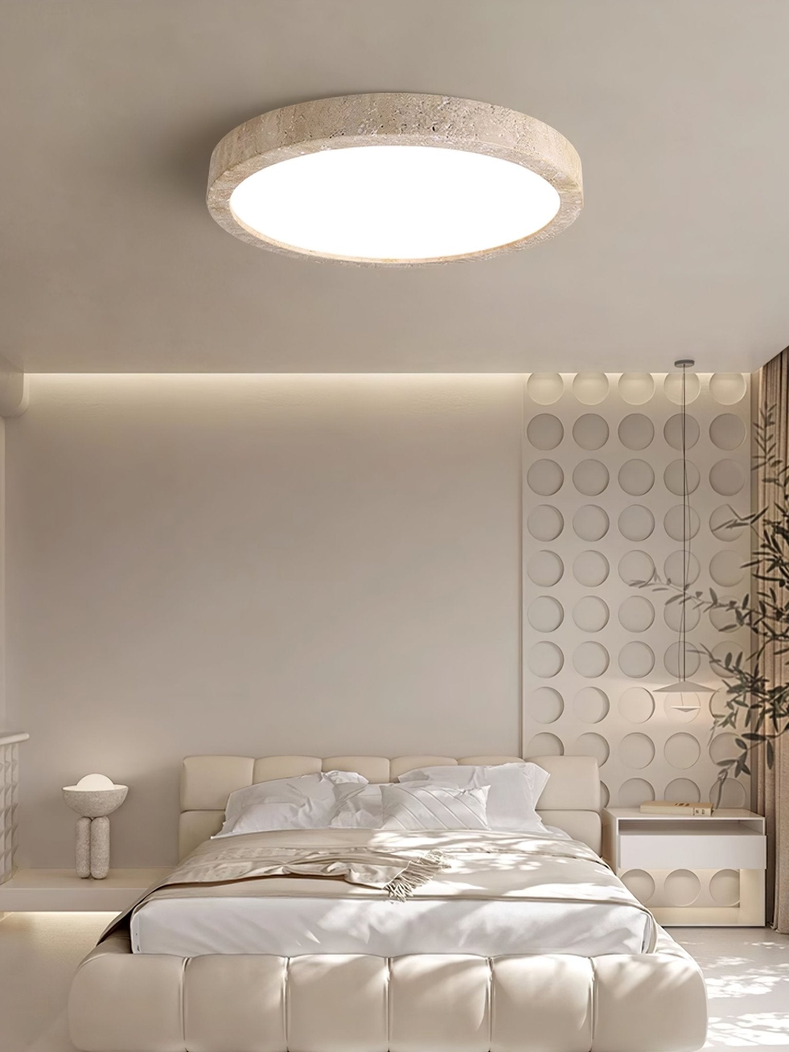 Freyza | Artalor Applique murale minimaliste en travertin – Chambre et couloir minimalistes