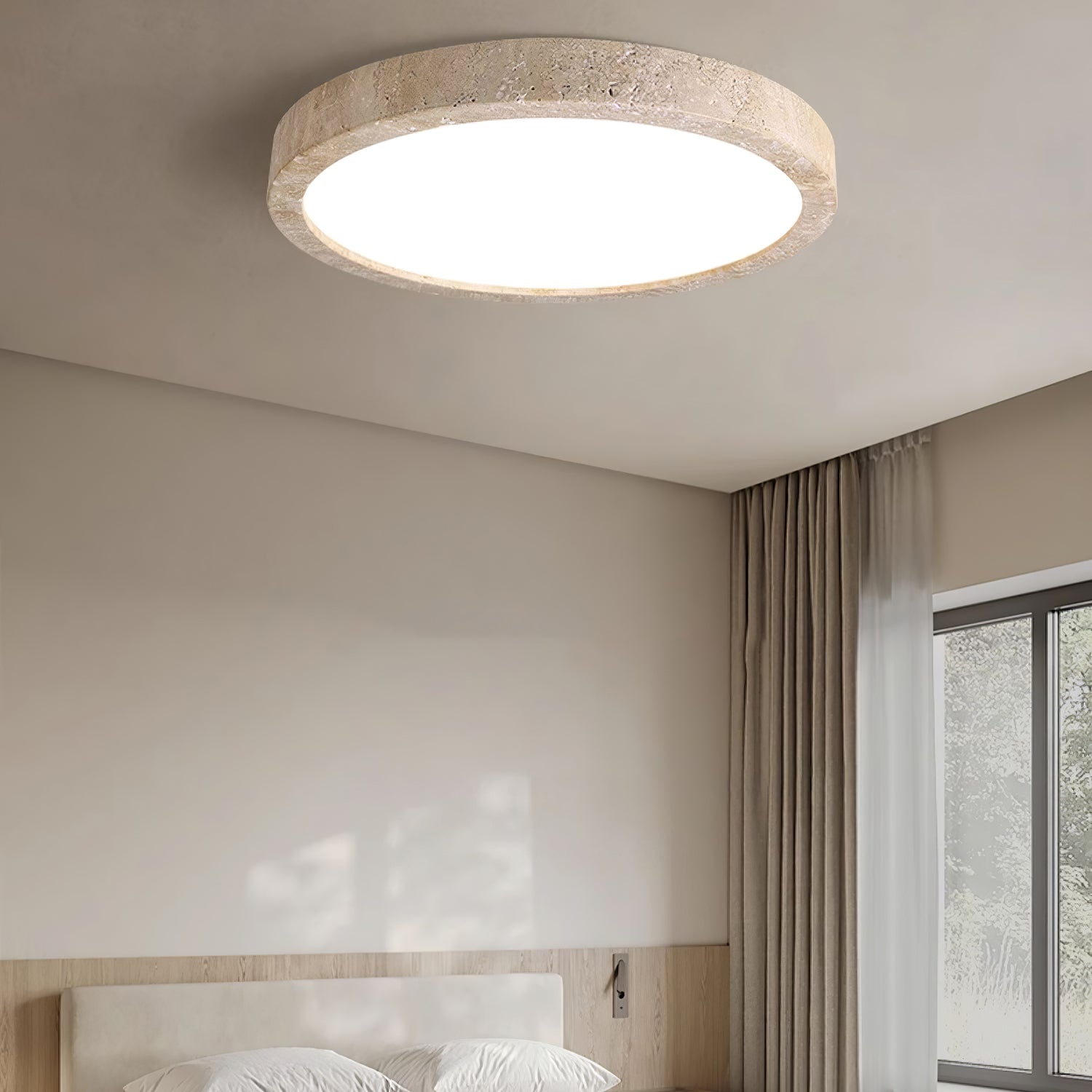 Freyza | Artalor Applique murale minimaliste en travertin – Chambre et couloir minimalistes