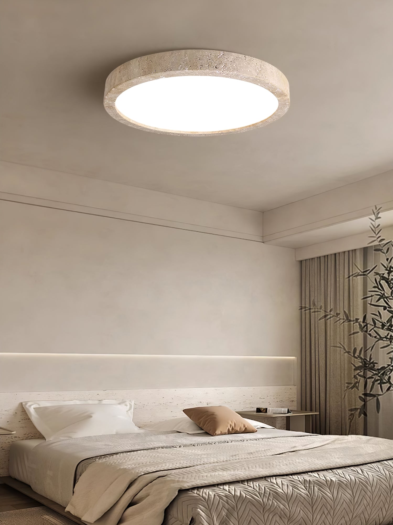 Freyza | Artalor Applique murale minimaliste en travertin – Chambre et couloir minimalistes