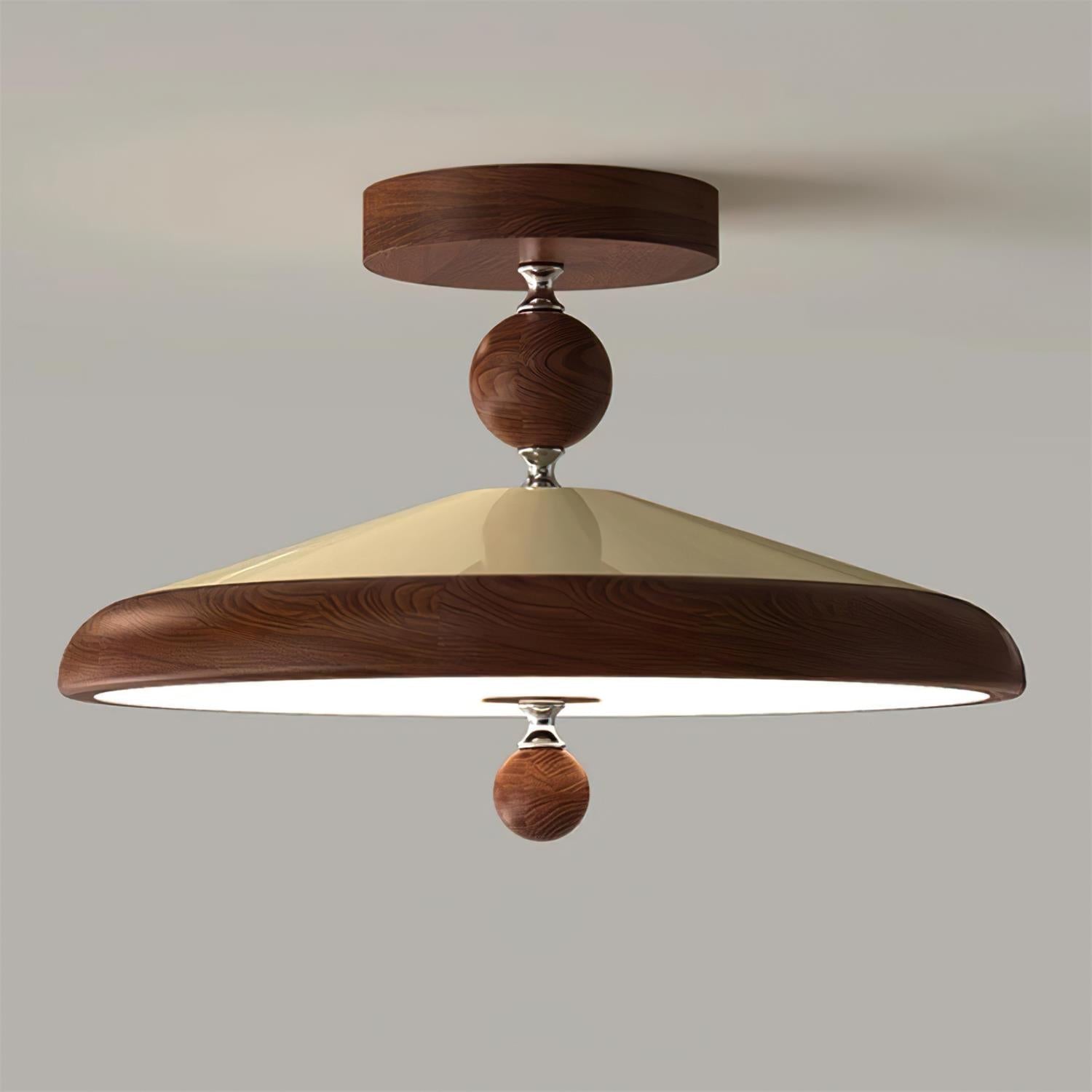 Freyza | Belano – Plafonnier encastré en bois avec cadre en bois, pour chambre, couloir et cuisine