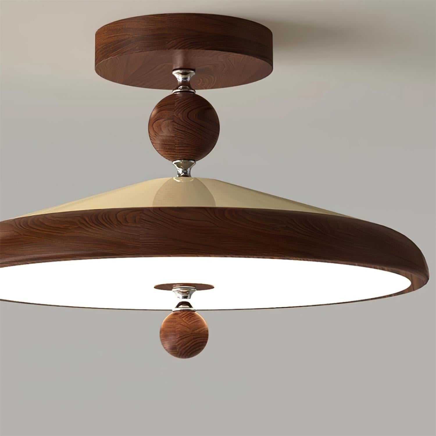 Freyza | Belano – Plafonnier encastré en bois avec cadre en bois, pour chambre, couloir et cuisine