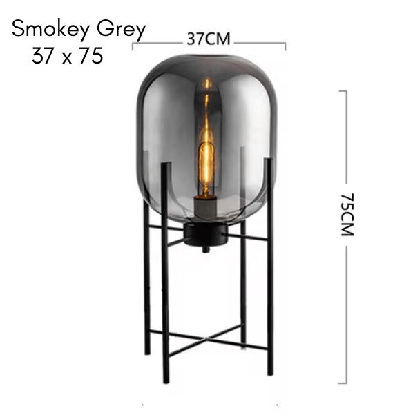 Huescape | Modern Elegant Glass Floor Lamp for Living Room Ambiance 0