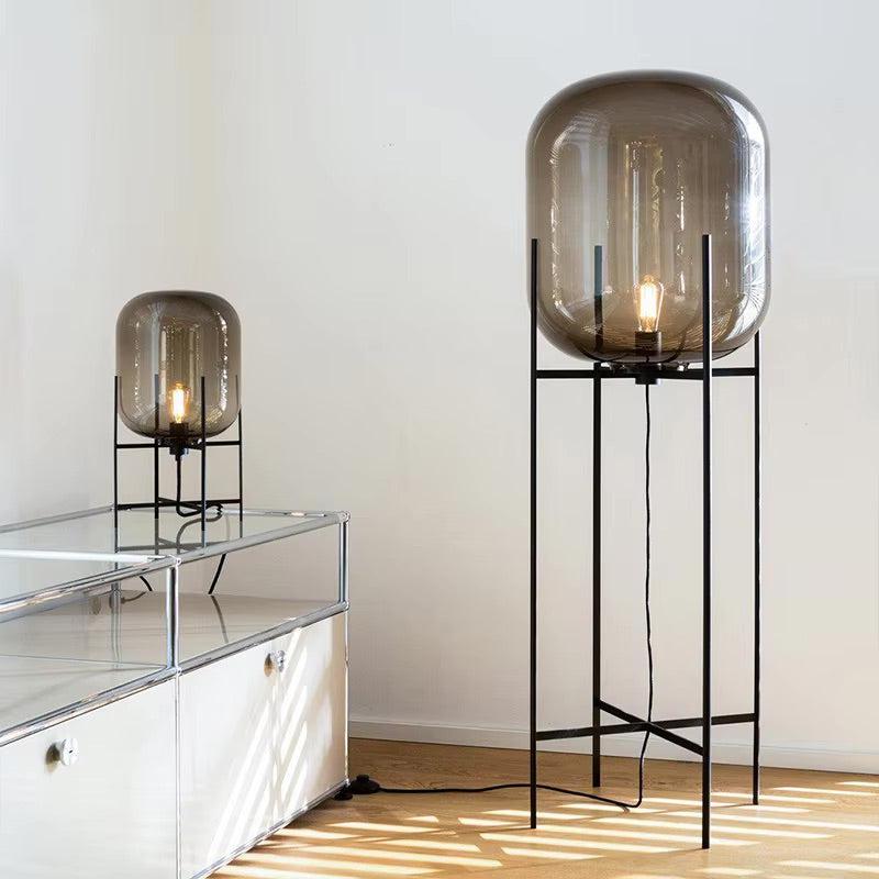 Huescape | Modern Elegant Glass Floor Lamp for Living Room Ambiance 1
