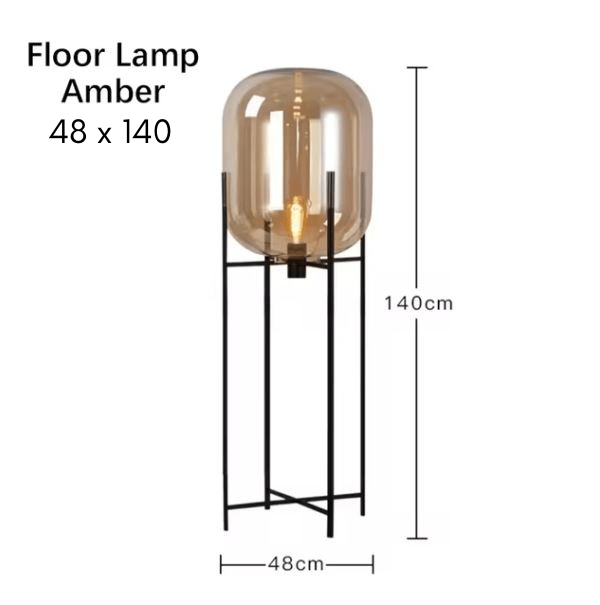 Huescape | Modern Elegant Glass Floor Lamp for Living Room Ambiance 11