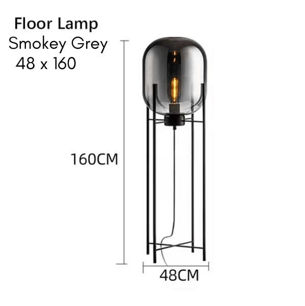 Huescape | Modern Elegant Glass Floor Lamp for Living Room Ambiance 12
