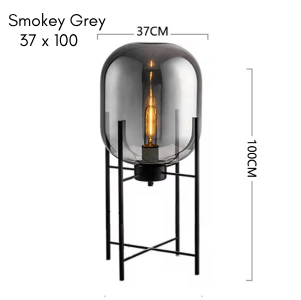 Huescape | Modern Elegant Glass Floor Lamp for Living Room Ambiance 13
