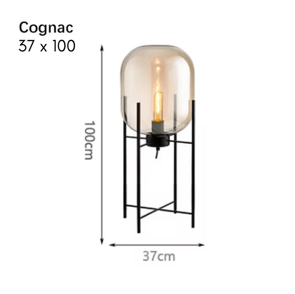 Huescape | Modern Elegant Glass Floor Lamp for Living Room Ambiance 15