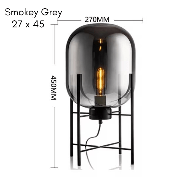 Huescape | Modern Elegant Glass Floor Lamp for Living Room Ambiance 16