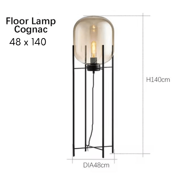 Huescape | Modern Elegant Glass Floor Lamp for Living Room Ambiance 17