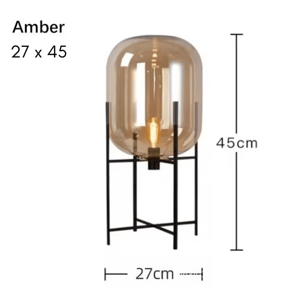 Huescape | Modern Elegant Glass Floor Lamp for Living Room Ambiance 18