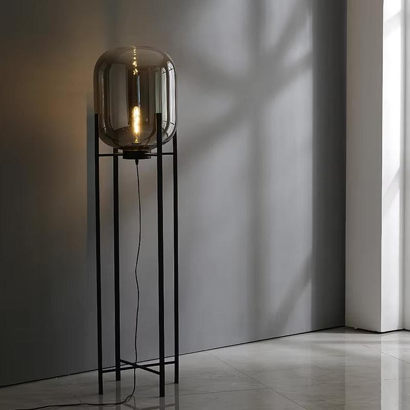 Huescape | Modern Elegant Glass Floor Lamp for Living Room Ambiance 2