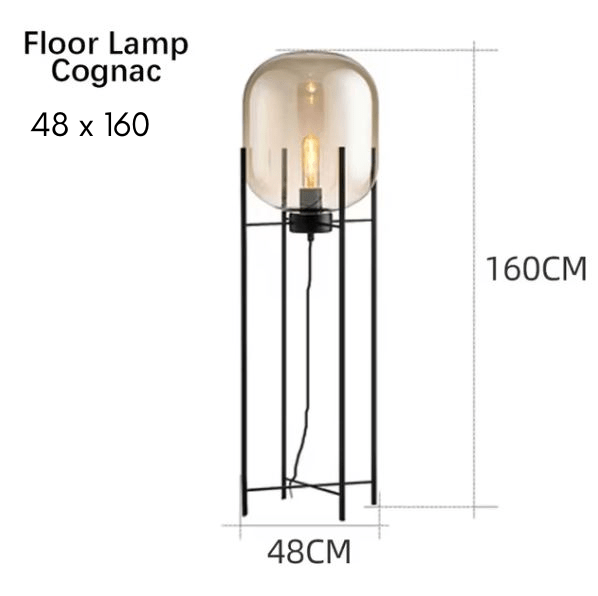 Huescape | Modern Elegant Glass Floor Lamp for Living Room Ambiance 21