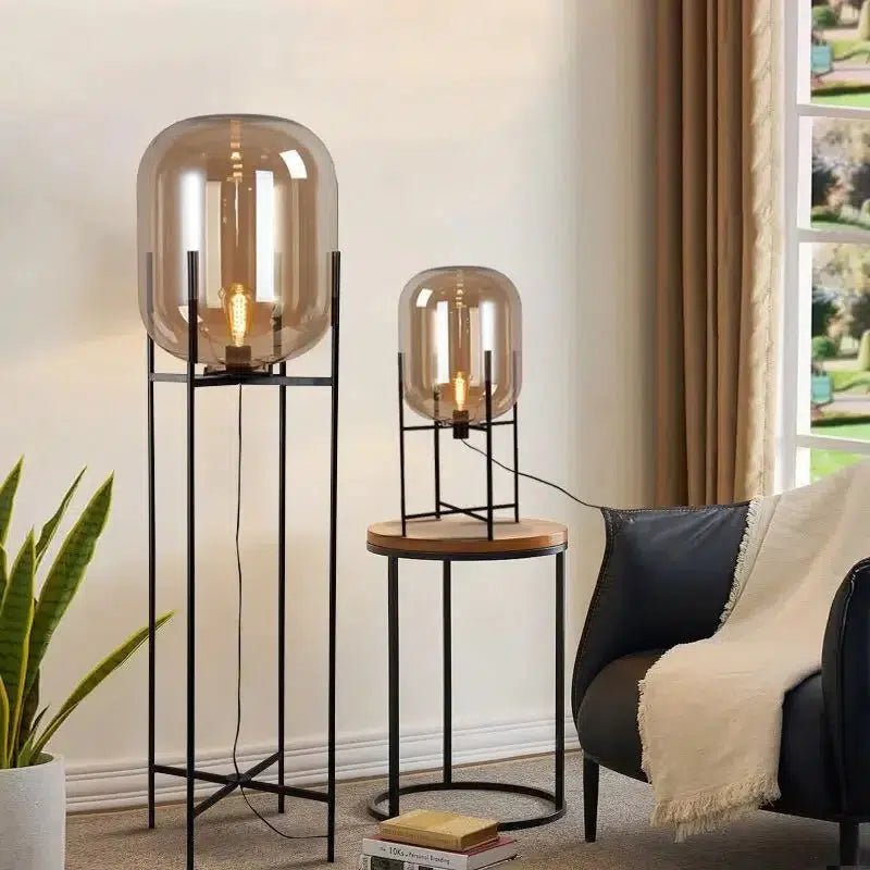 Huescape | Modern Elegant Glass Floor Lamp for Living Room Ambiance 3