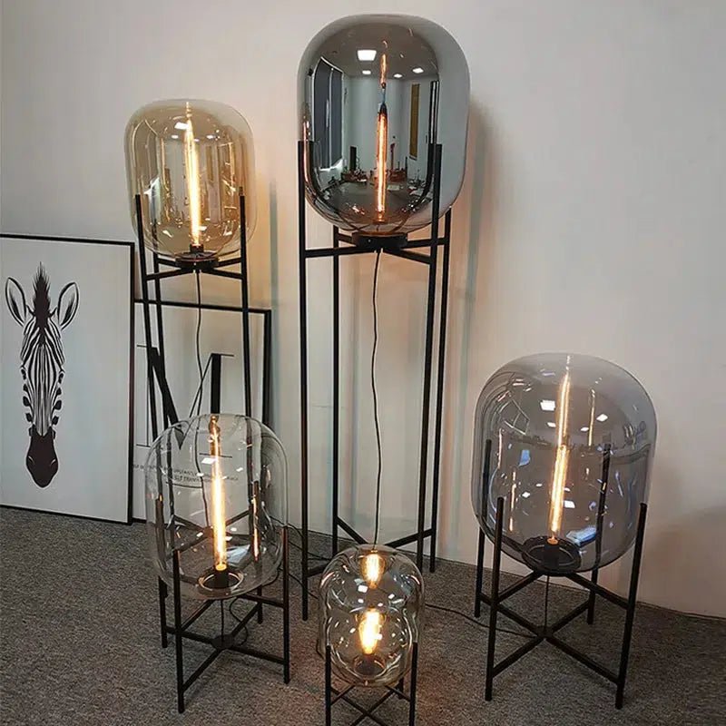 Huescape | Modern Elegant Glass Floor Lamp for Living Room Ambiance 4
