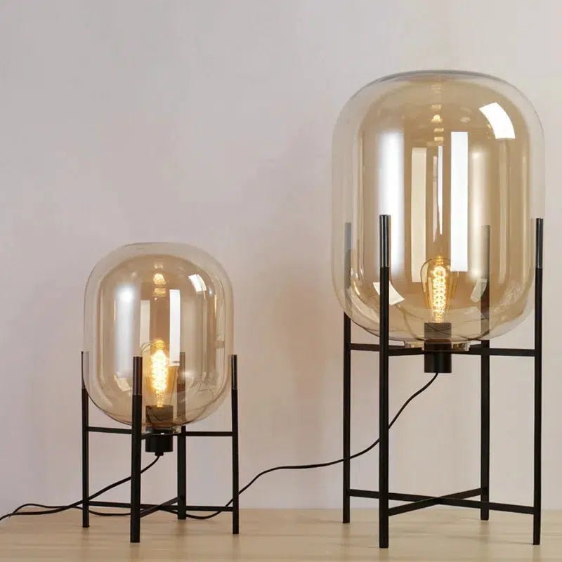Huescape | Modern Elegant Glass Floor Lamp for Living Room Ambiance 5
